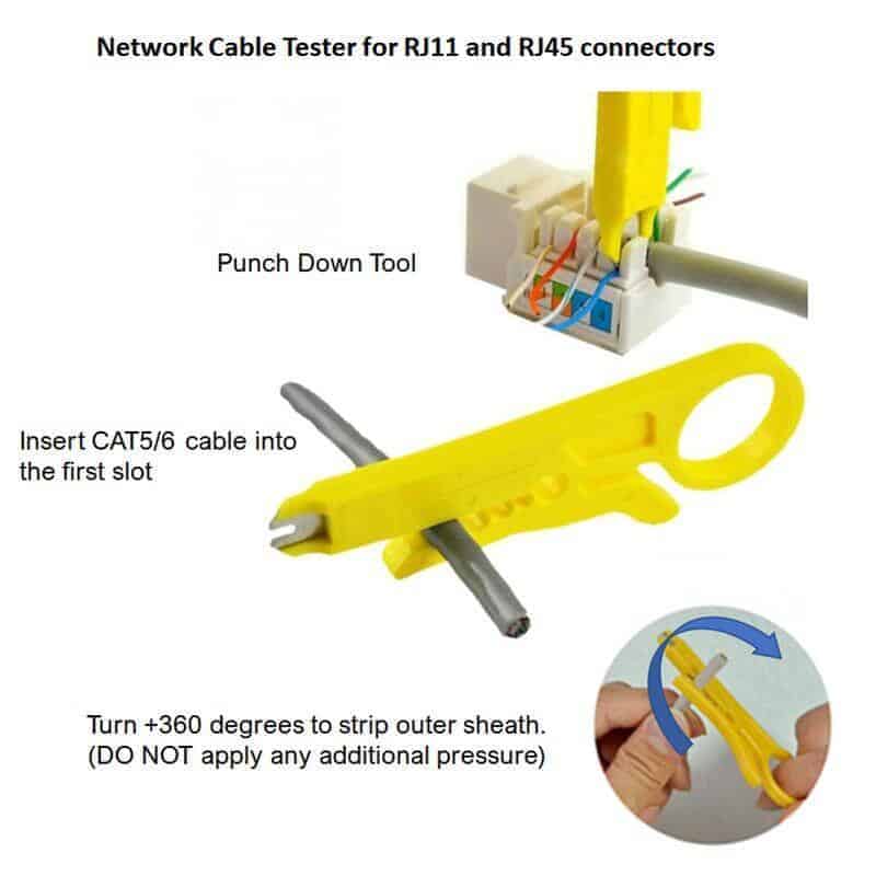 network CAT cable prep tool