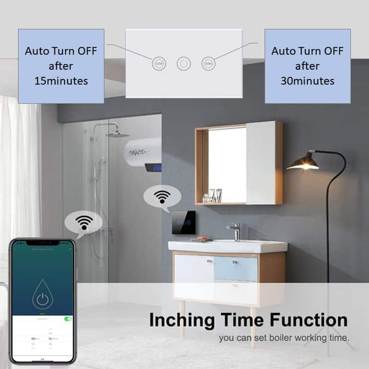Smart WiFi Switch touch boiler 16A one touch timer Tuya