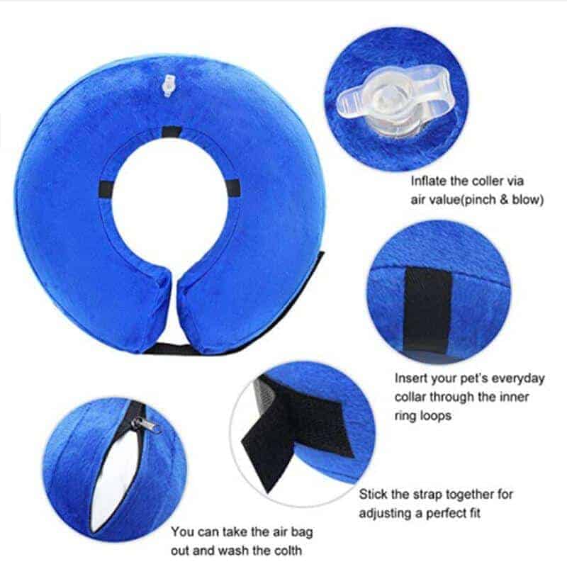 inflatable recovery dog cat cone collar sizes1