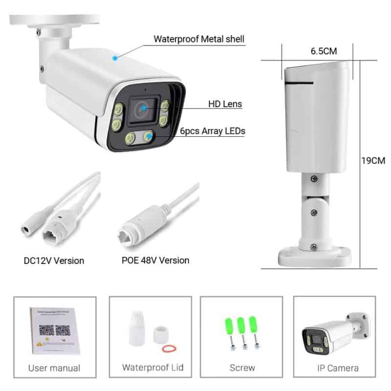 smart wifi cctv camera motion detection whats in the box