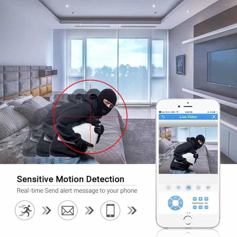smart wifi cctv camera movement detection and tracking