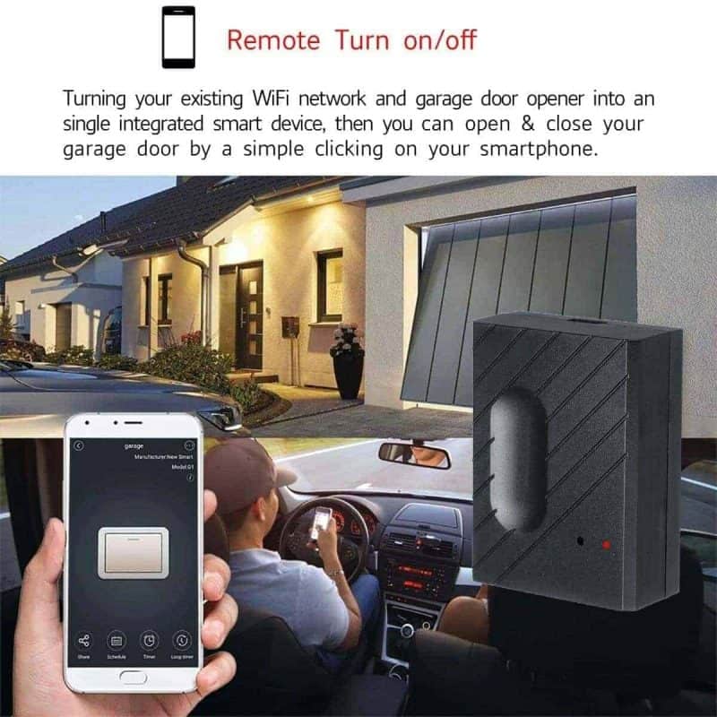 smart wifi garage door opener via cell phone mobile app