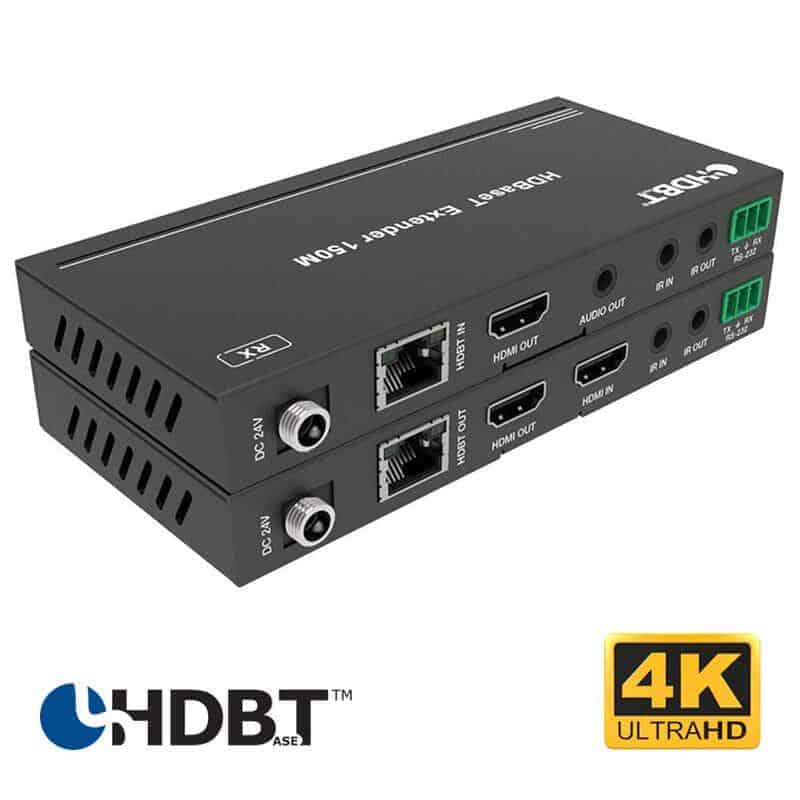 18Gbps HDMI Extender with Bi directional IR Control 150 Meters 4K2K