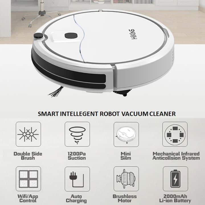 smart intelligent robot vacuum cleaner mobile phone control