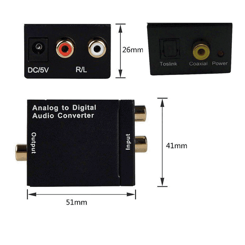analog to digital audio converter connections coaxial toslink spdif optical