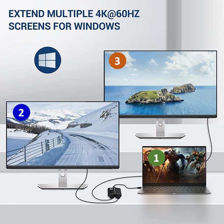 hdmi multiple screen monitor expander adaptor windows
