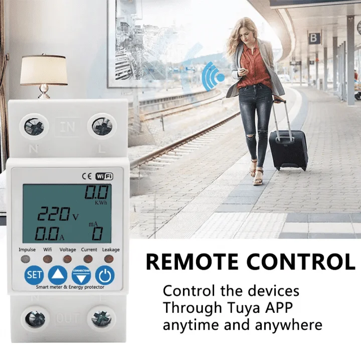 smart wifi switch 63A tuya remote control
