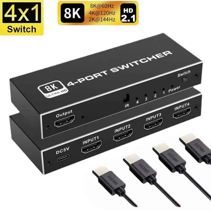 8K HDMI 4 Port switch hdmi2.1 hdcp2.3