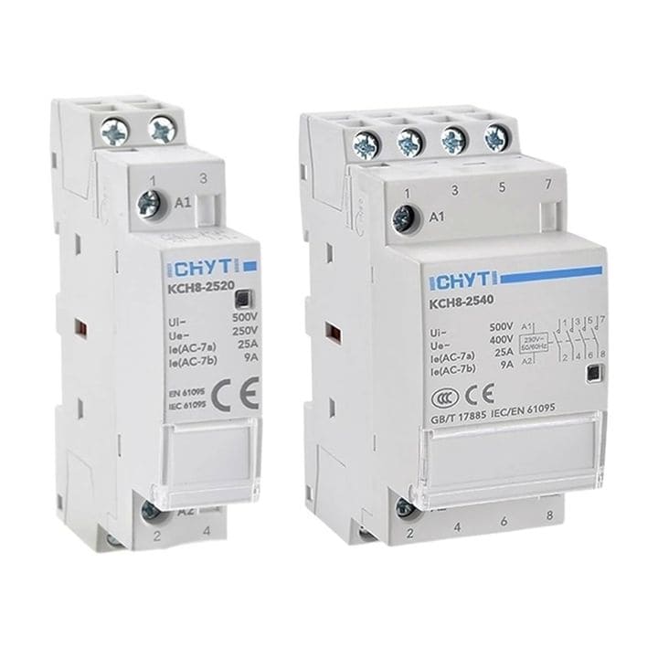 25A relay 230VAC contactor single or three phase 400VAC