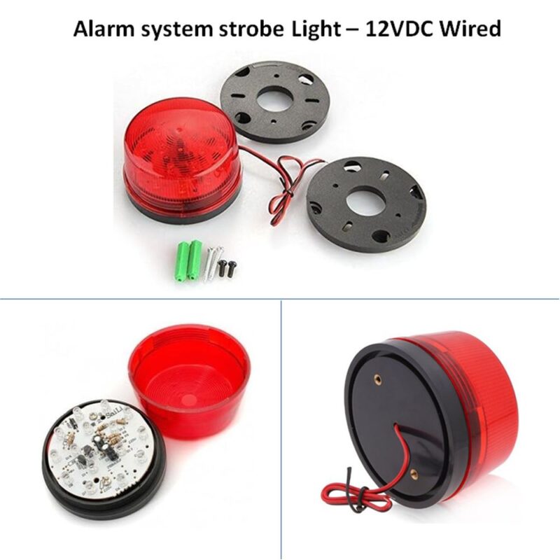 Strobe light for alarm systems 12VDC wired mounting